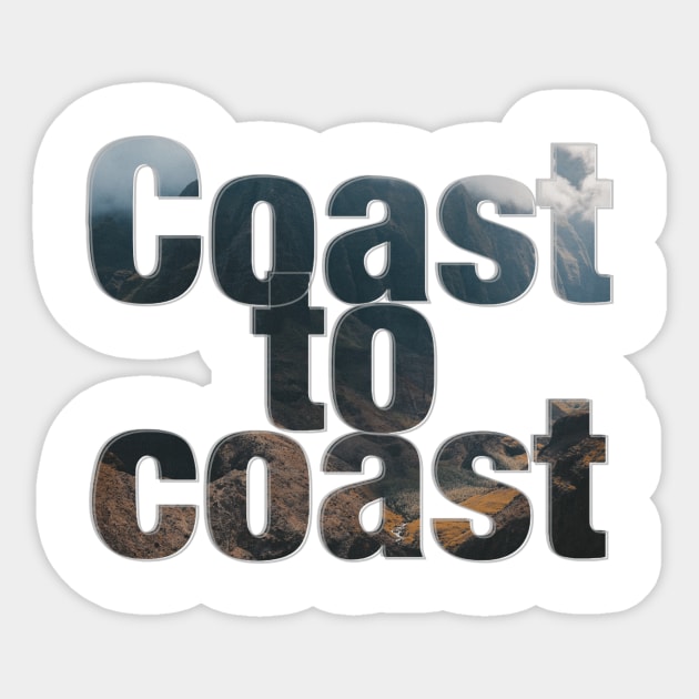 Coast to coast Sticker by afternoontees